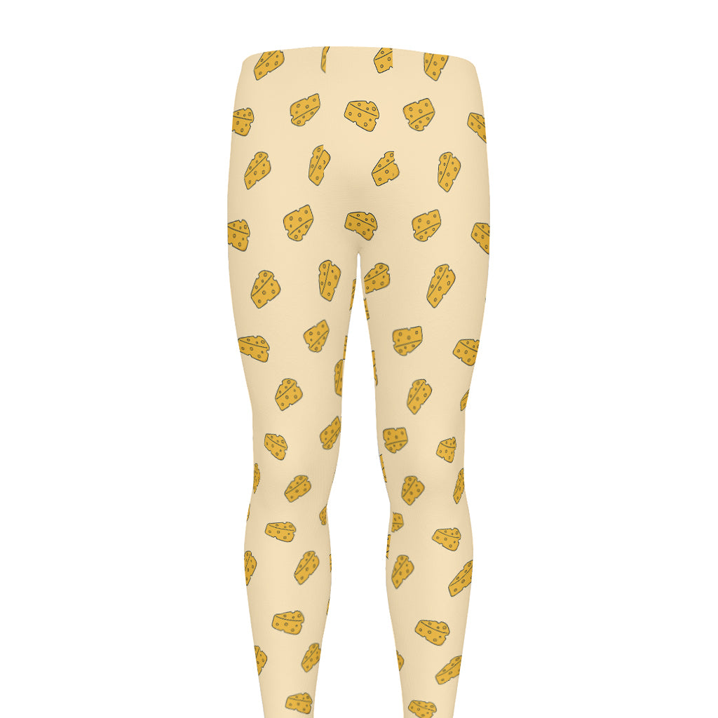 Cartoon Cheese Pattern Print Men's leggings