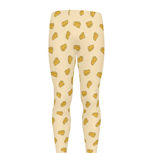 Cartoon Cheese Pattern Print Men's leggings