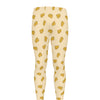 Cartoon Cheese Pattern Print Men's leggings