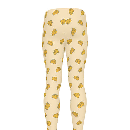 Cartoon Cheese Pattern Print Men's leggings