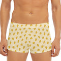 Cartoon Cheese Pattern Print Men's Short Boxer Briefs