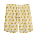 Cartoon Cheese Pattern Print Men's Athletic Shorts