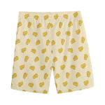 Cartoon Cheese Pattern Print Men's Sports Shorts