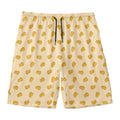 Cartoon Cheese Pattern Print Men's Swim Trunks
