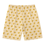 Cartoon Cheese Pattern Print Men's Swim Trunks