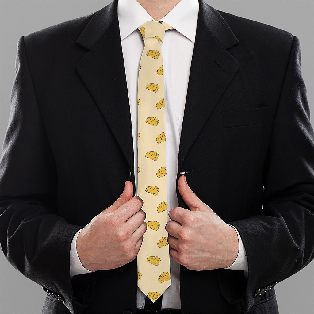 Cartoon Cheese Pattern Print Necktie