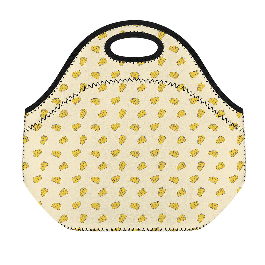 Cartoon Cheese Pattern Print Neoprene Lunch Bag