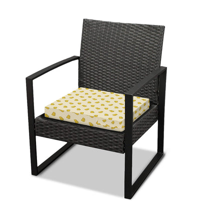 Cartoon Cheese Pattern Print Outdoor Seat Cushion Cover