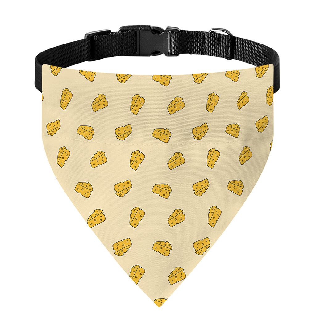 Cartoon Cheese Pattern Print Over The Collar Dog Bandana