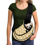 Cartoon Cheese Pattern Print Pet Sling Carrier