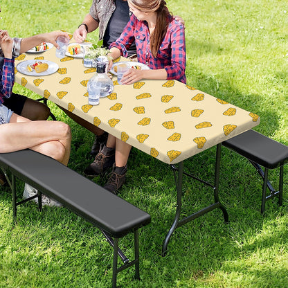 Cartoon Cheese Pattern Print Picnic Table Cover