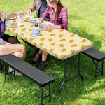 Cartoon Cheese Pattern Print Picnic Table Cover