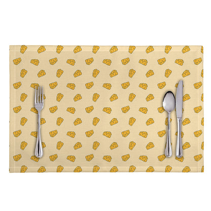 Cartoon Cheese Pattern Print Placemat