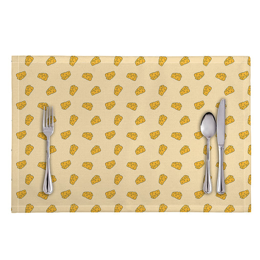 Cartoon Cheese Pattern Print Placemat
