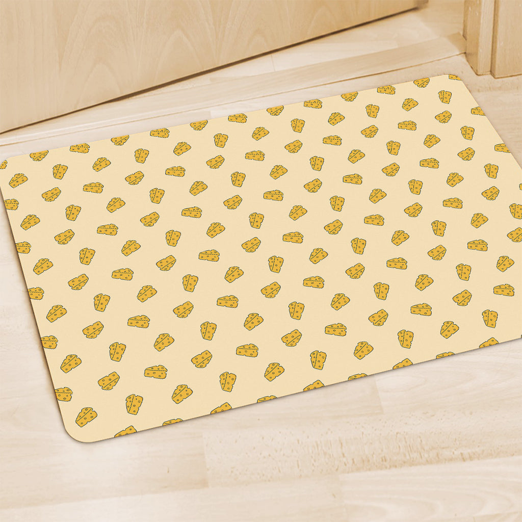 Cartoon Cheese Pattern Print Polyester Doormat