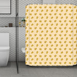 Cartoon Cheese Pattern Print Polyester Shower Curtain