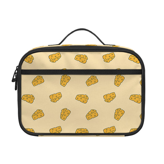 Cartoon Cheese Pattern Print Portable Lunch Bag