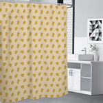 Cartoon Cheese Pattern Print Premium Shower Curtain