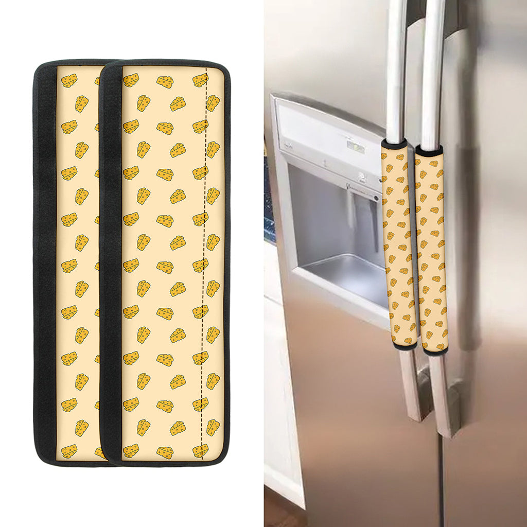 Cartoon Cheese Pattern Print Refrigerator Handle Covers