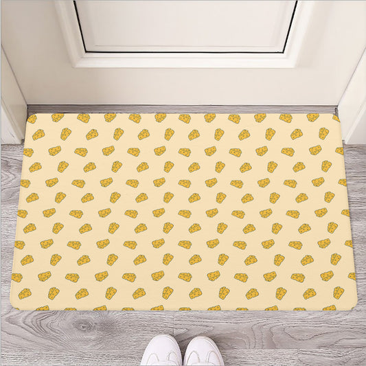 Cartoon Cheese Pattern Print Rubber Doormat