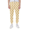 Cartoon Cheese Pattern Print Scuba Joggers