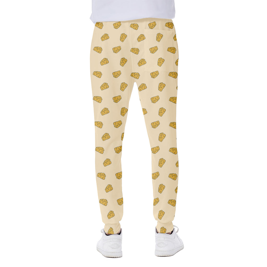 Cartoon Cheese Pattern Print Scuba Joggers