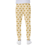 Cartoon Cheese Pattern Print Scuba Joggers