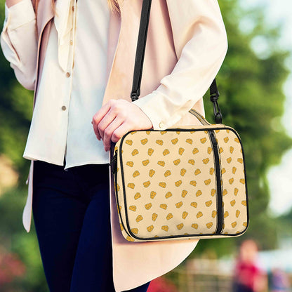 Cartoon Cheese Pattern Print Shoulder Strap Bible Bag