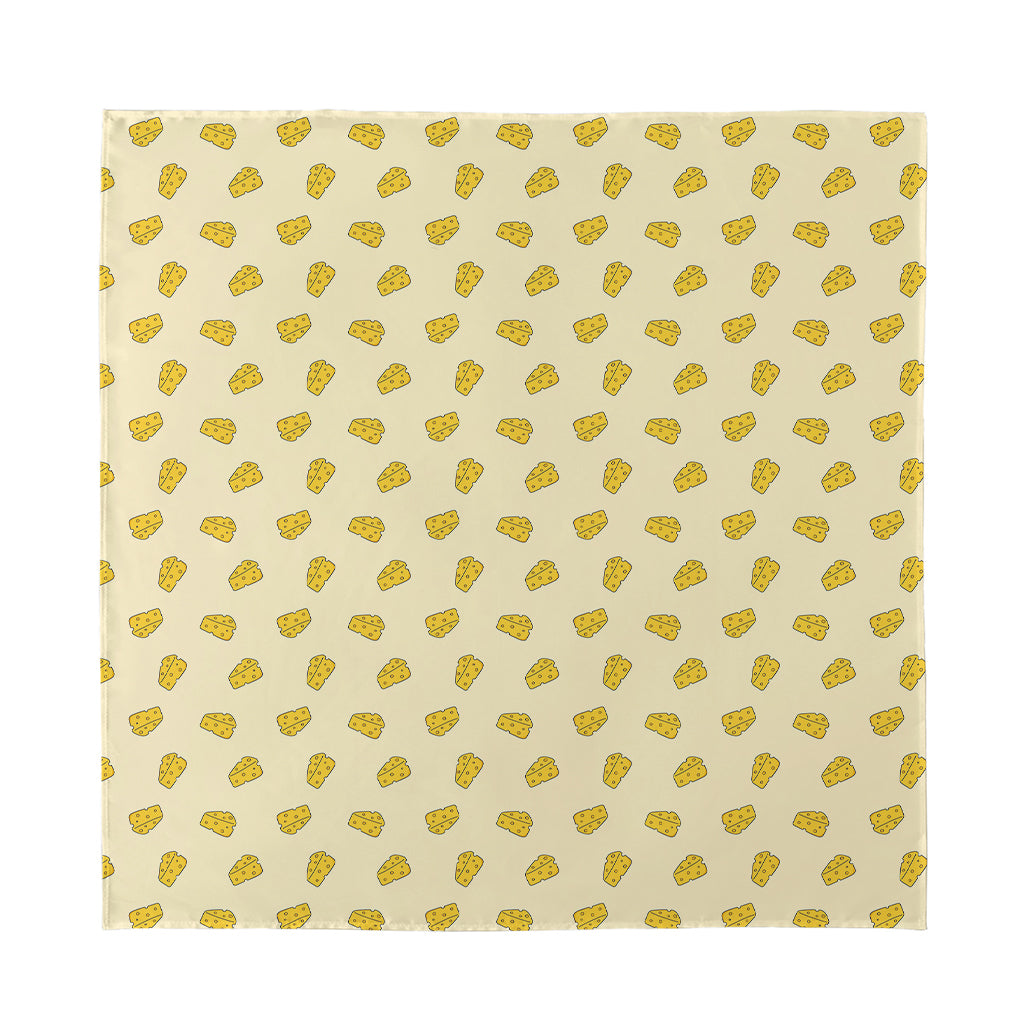 Cartoon Cheese Pattern Print Silk Bandana