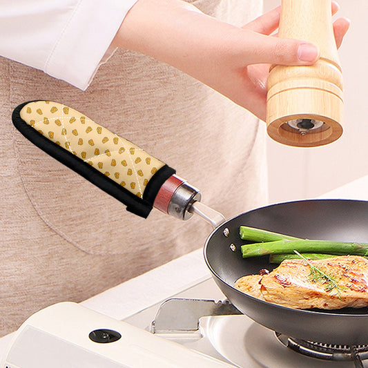 Cartoon Cheese Pattern Print Skillet Handle Cover