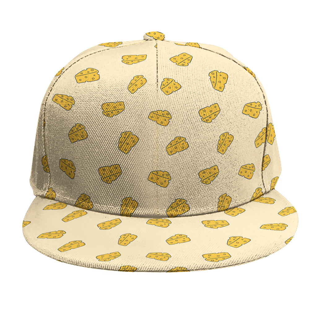 Cartoon Cheese Pattern Print Snapback Cap