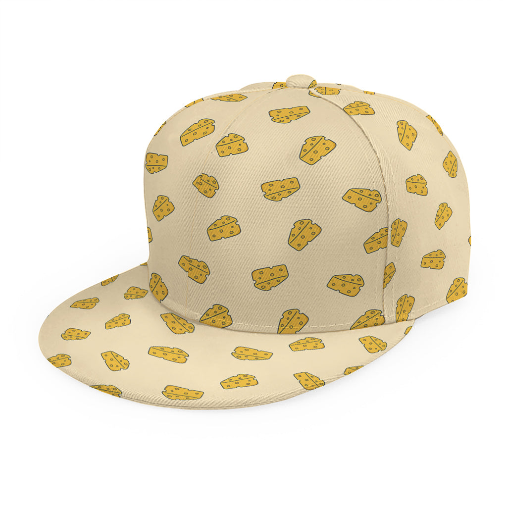 Cartoon Cheese Pattern Print Snapback Cap