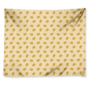 Cartoon Cheese Pattern Print Tapestry