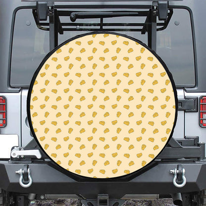 Cartoon Cheese Pattern Print Tire Cover