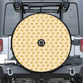 Cartoon Cheese Pattern Print Tire Cover With Camera Hole