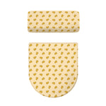 Cartoon Cheese Pattern Print Toilet Lid And Tank Cover Set