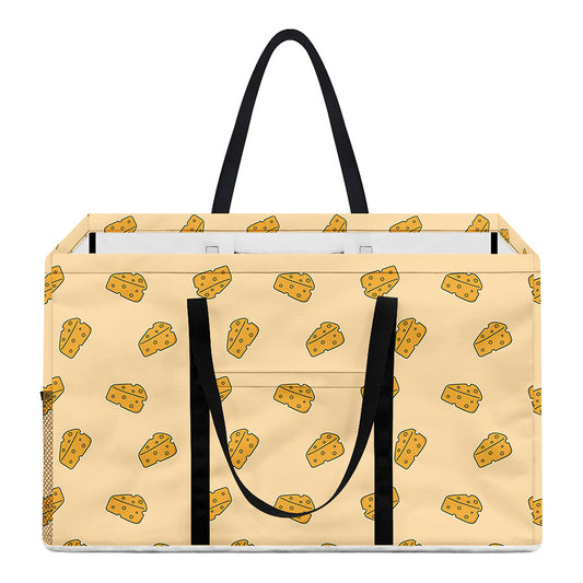 Cartoon Cheese Pattern Print Utility Tote Bag