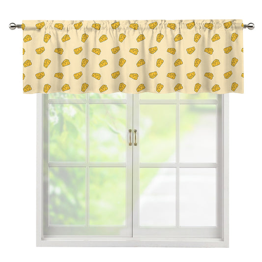 Cartoon Cheese Pattern Print Window Valance