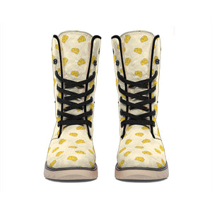 Cartoon Cheese Pattern Print Winter Boots