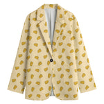 Cartoon Cheese Pattern Print Women's Blazer