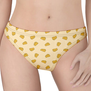 Cartoon Cheese Pattern Print Women's Thong