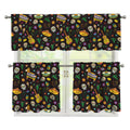 Cartoon Cinco de Mayo Pattern Print 3 Piece Kitchen Curtains