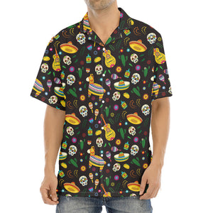 Cartoon Cinco de Mayo Pattern Print Aloha Shirt