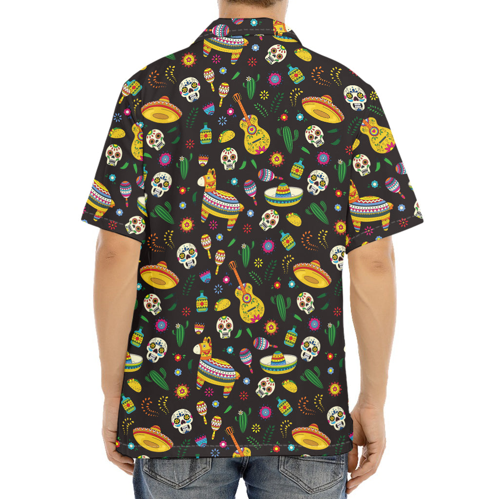 Cartoon Cinco de Mayo Pattern Print Aloha Shirt