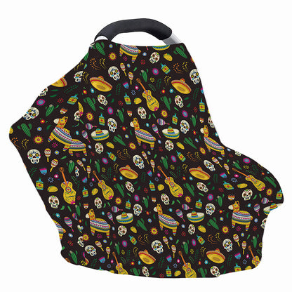 Cartoon Cinco de Mayo Pattern Print Baby Seat Cover
