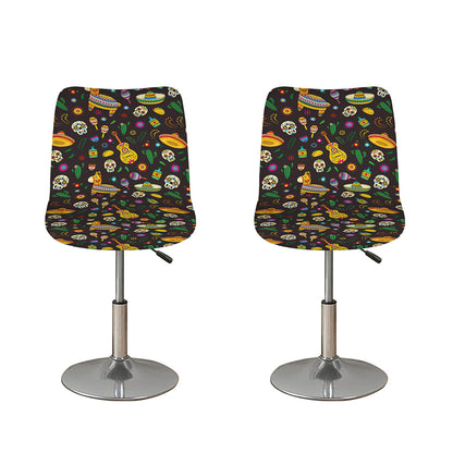 Cartoon Cinco de Mayo Pattern Print Bar Stool Covers