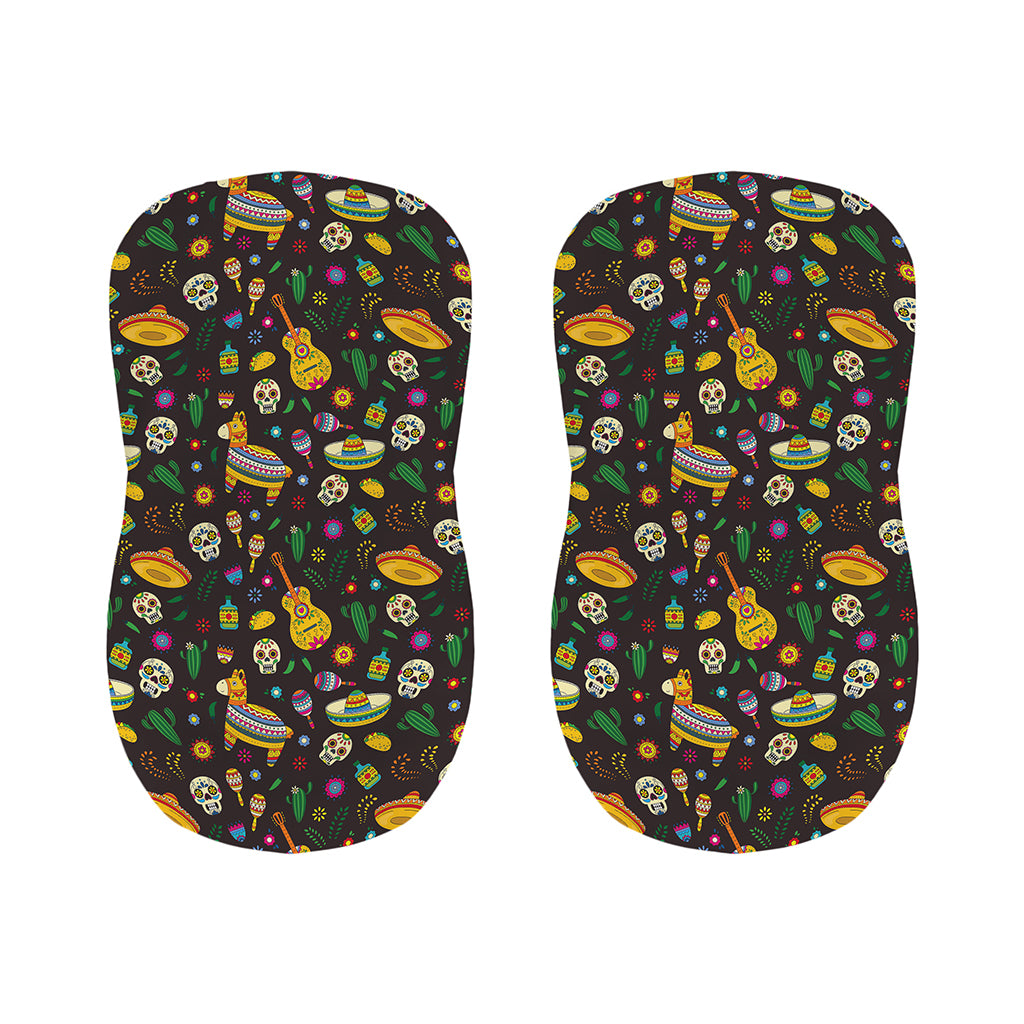 Cartoon Cinco de Mayo Pattern Print Bar Stool Covers