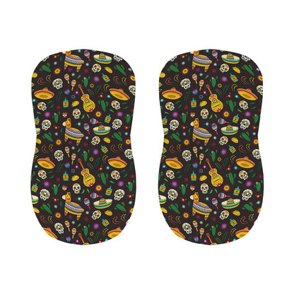 Cartoon Cinco de Mayo Pattern Print Bar Stool Covers