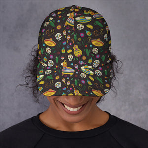 Cartoon Cinco de Mayo Pattern Print Baseball Cap