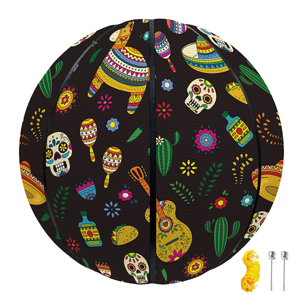 Cartoon Cinco de Mayo Pattern Print Basketball